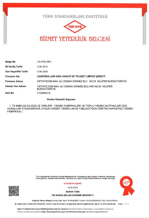 TSE certificate
